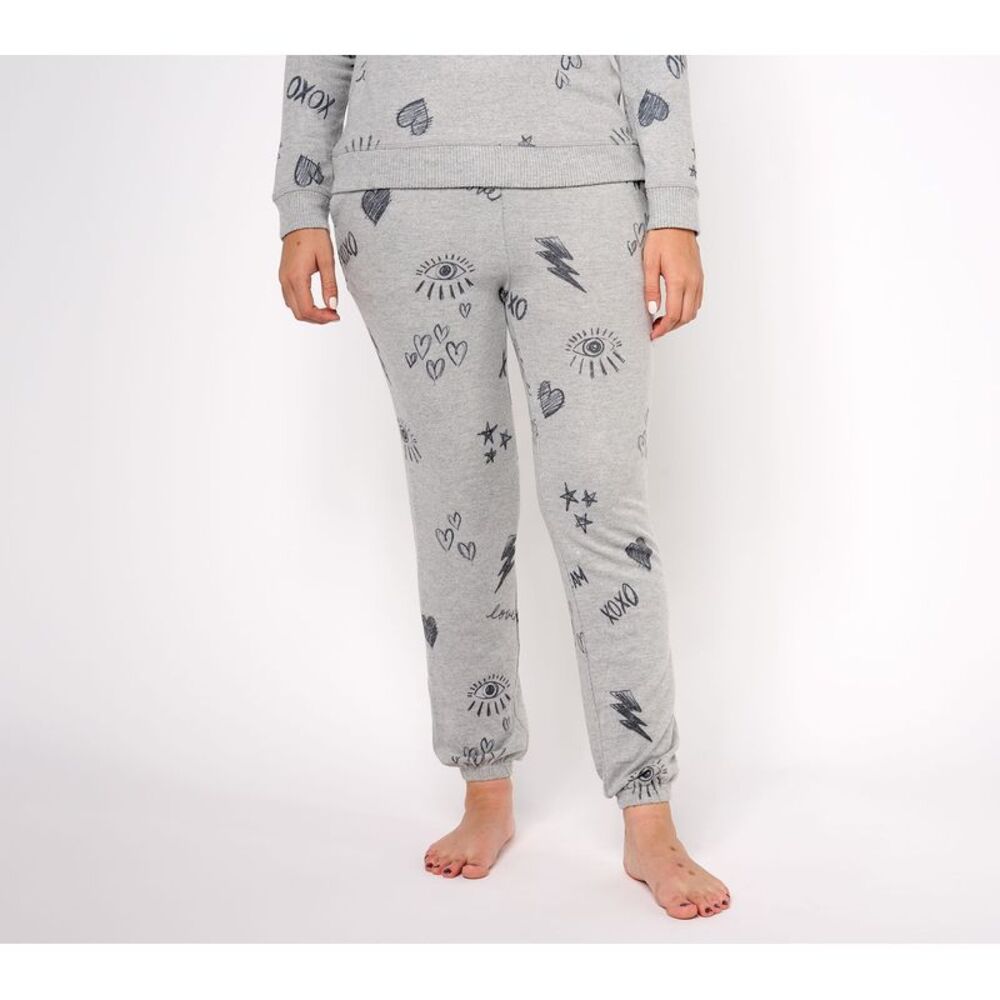BumbleBella by Jill Martin Women's Plus Sz Pants 1X Medium Grey Heather A617017